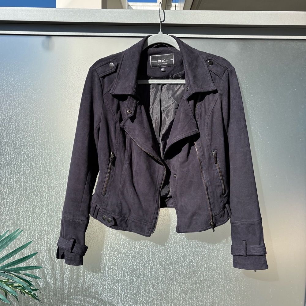 Blanc Noir | Women's Faux Suede Black Jacket